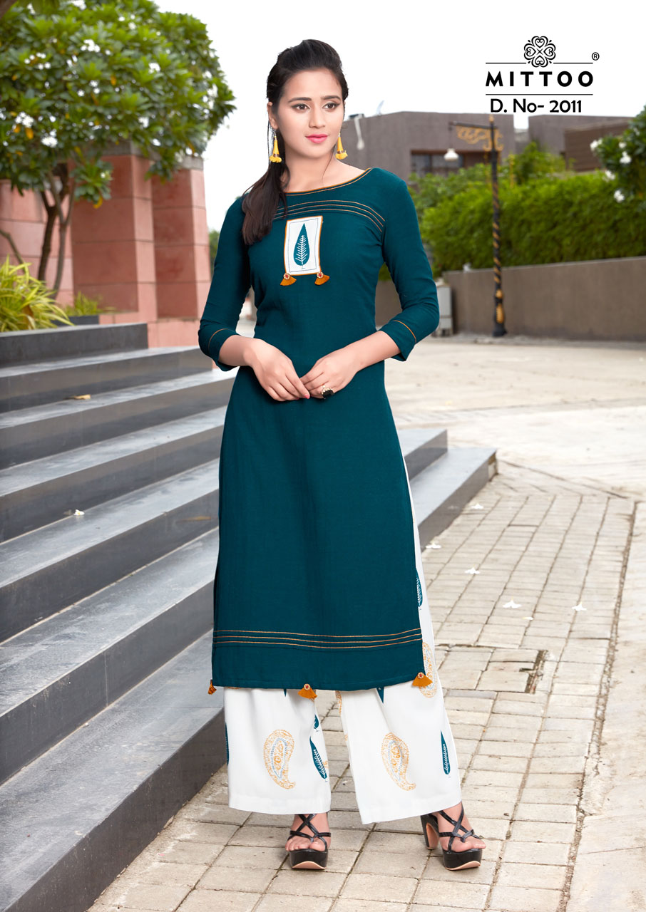 Mittoo Kurti with Plazzo Panghat Vol 2 Simple Rayon Kurtis Colletion Mittoo Kurti with Plazzo Panghat Vol 2 Simple Rayon Kurtis Colletion